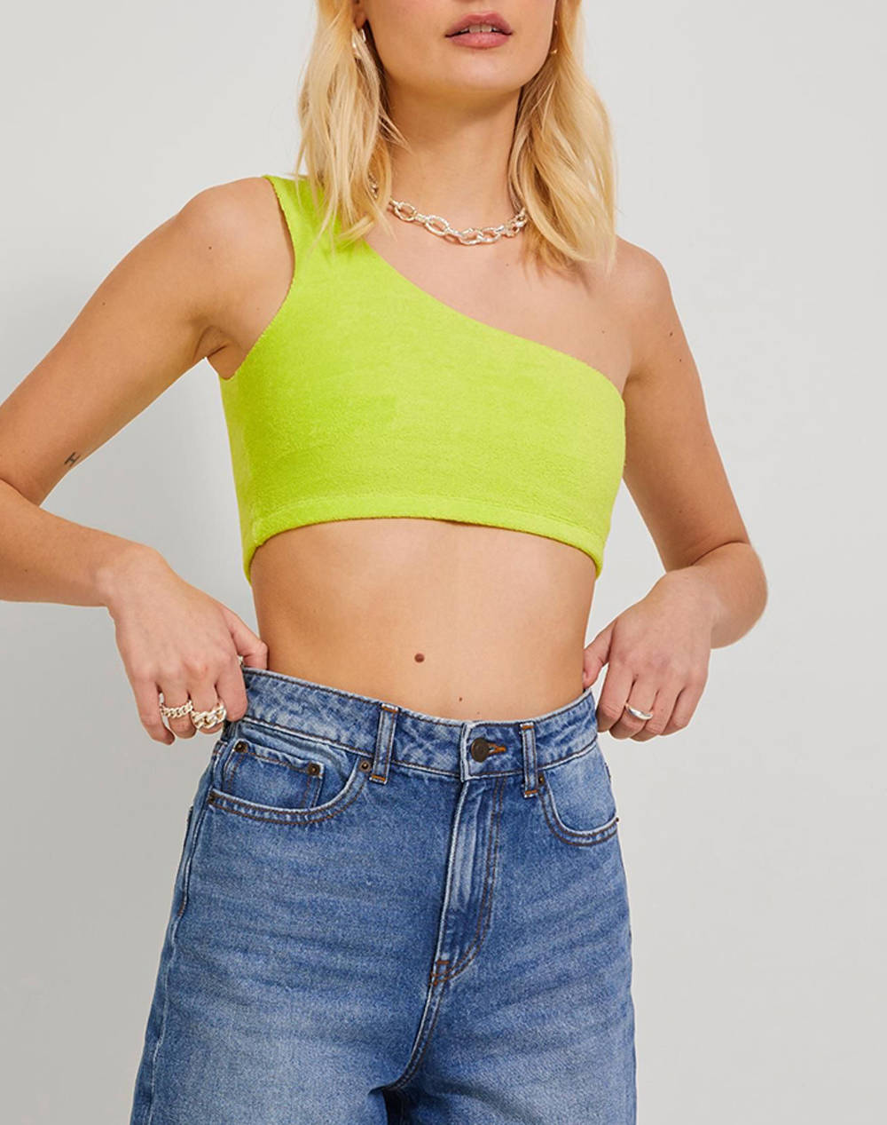 JJXX JXSILLA STRETCH OS TOP JRS 12234287-Lime Punch Lime