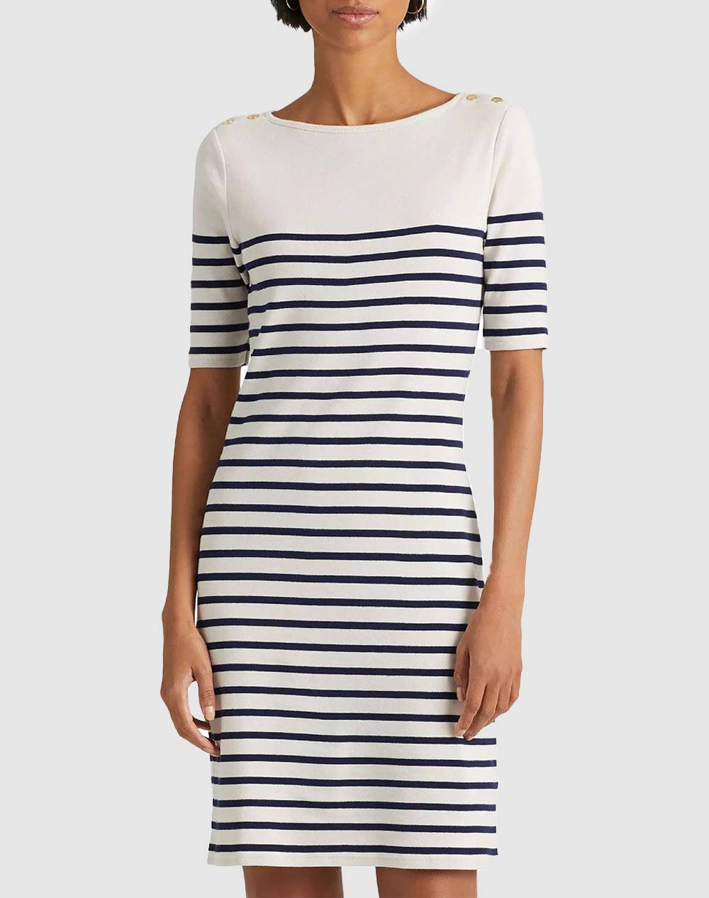 LAUREN RALPH LAUREN GAVRILLO-ELBOW SLEEVE-DAY DRESS