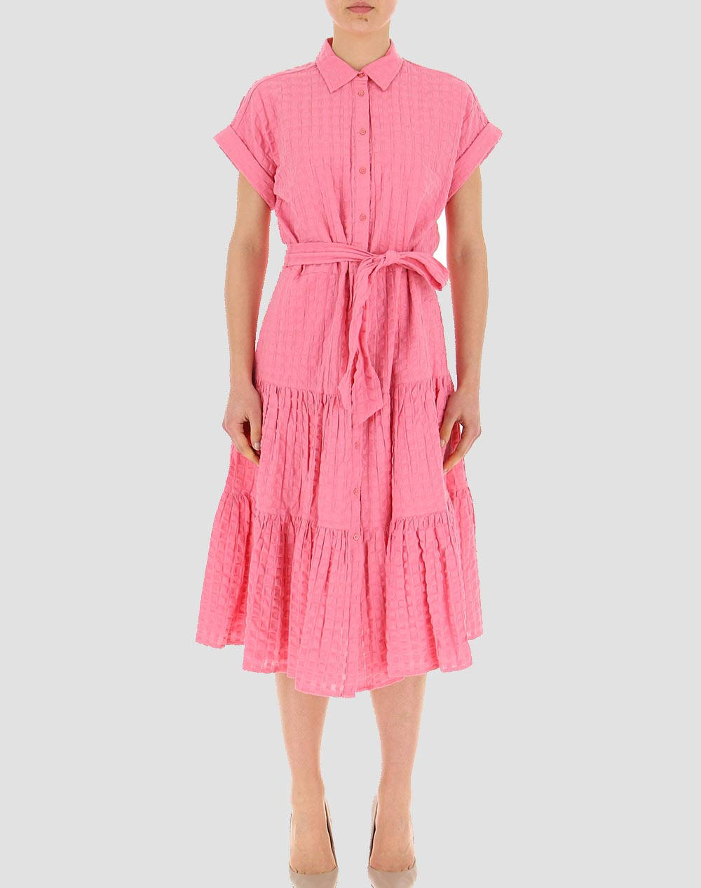 LAUREN RALPH LAUREN VILMA-SHORT SLEEVE-DAY DRESS 200903086-001 deepPink