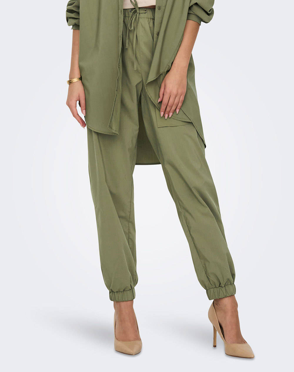 ONLY ONLTIM TRACK PANT WVN 15284001-Aloe Green