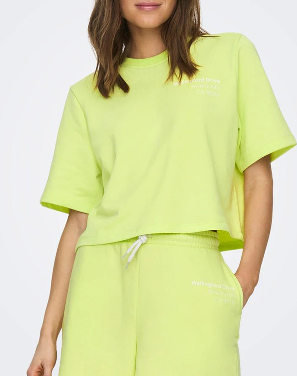 ONLY ONLSASJA S/S TOP BOX UB SWT 15293691-Sunny Lime Lime