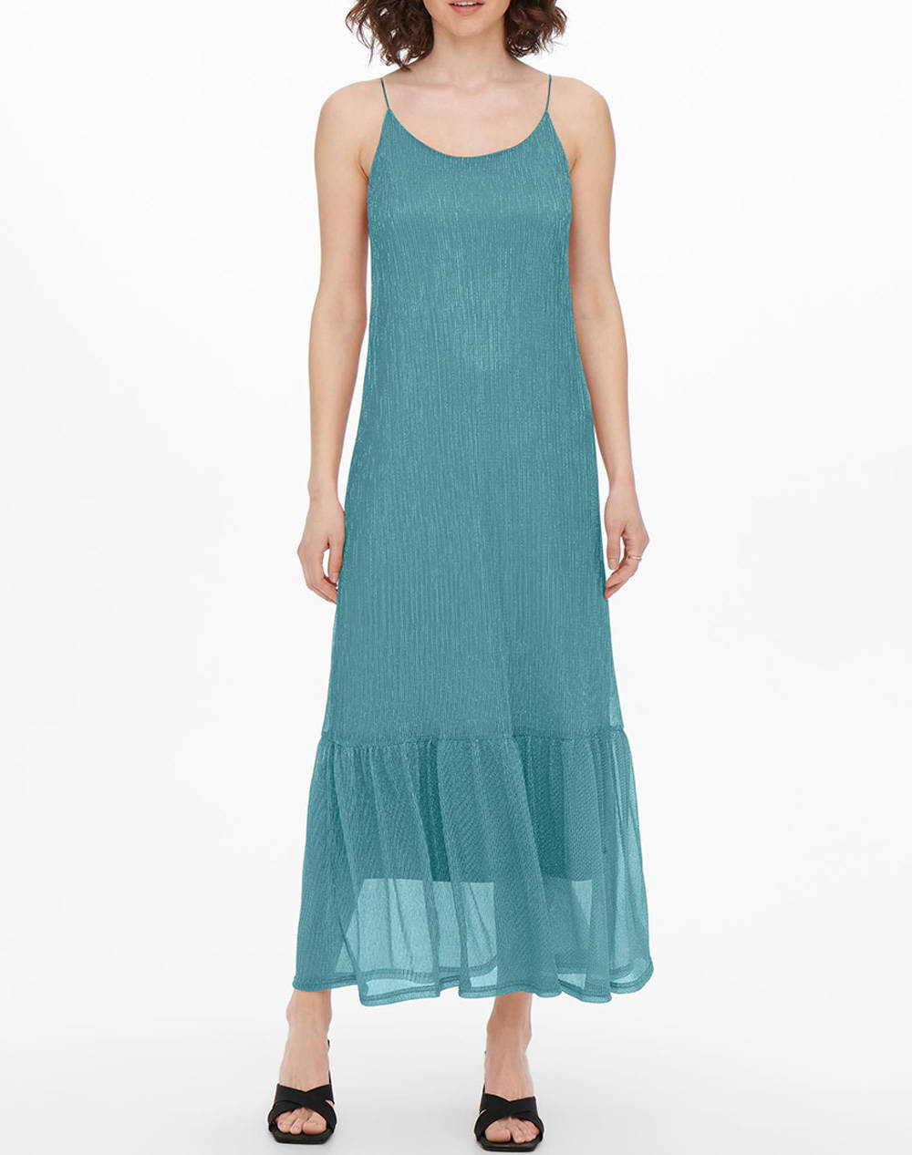 ONLY ONLTINGA S/L MAXI DRESS JRS 15258571-Aruba Blue Aqua