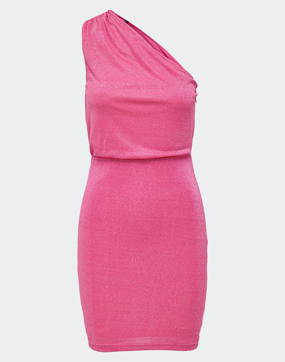 ONLY ONLDEBBIE ONE SHOULDER GLITTER DRESS JRS 15289467-Fuchsia Pink Pink