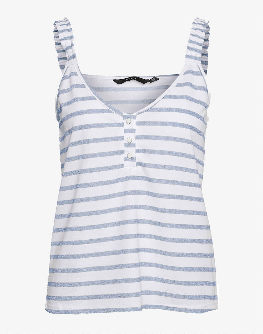 VERO MODA TOP 10289964-clouddancer/navymetal stripes NavyBlue