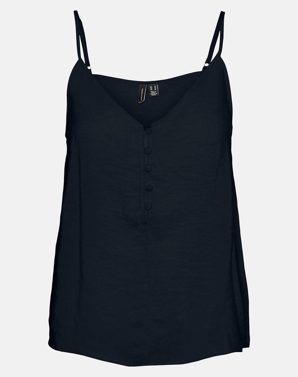 VERO MODA VMQUEENY SINGLET V-NECK TOP WVN GA 10290455-BLACK Black