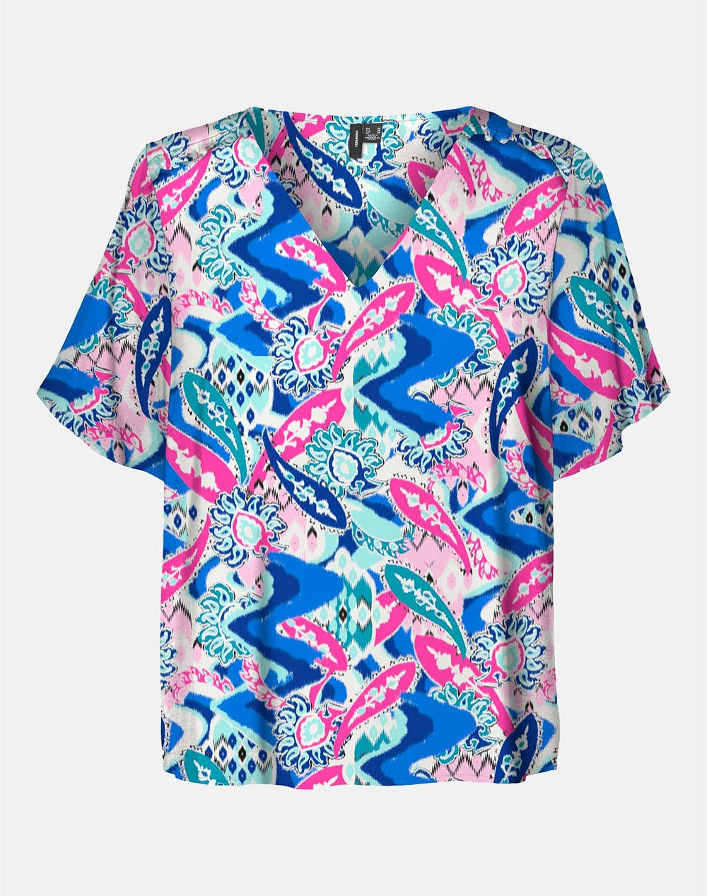 VERO MODA VERO MODA VMUSSI S/S TOP WVN BTQ 10290479-Skydiver Multi