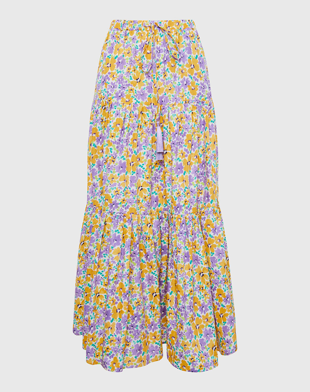 FUNKY BUDDHA Maxi φούστα με floral print