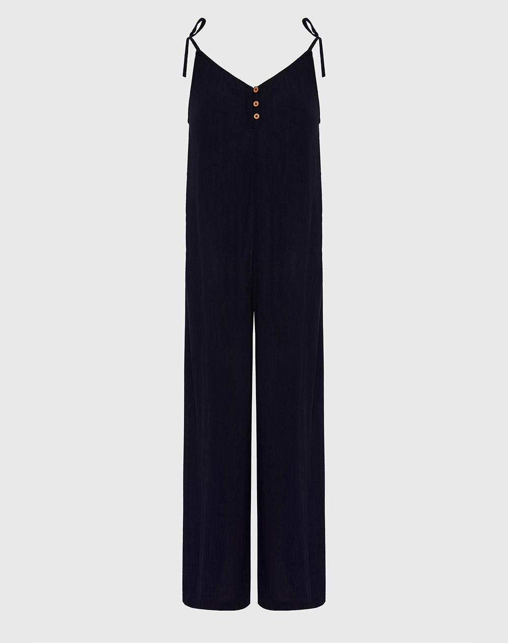Viscose jumpsuit with straps