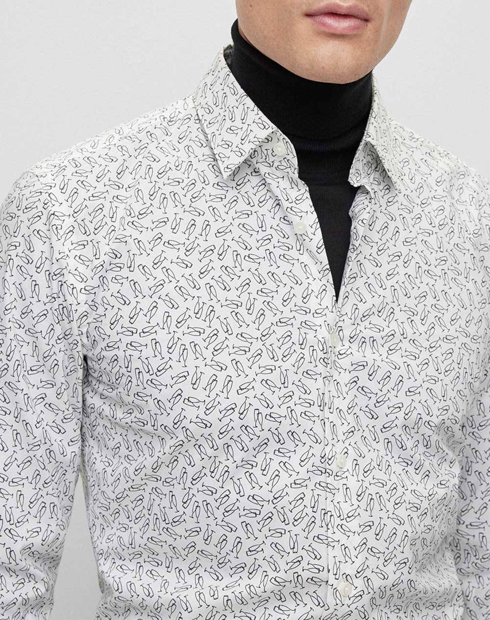 Boss Πουκαμισο H-Hank-S-Kent-C1-232 50490201-120 White ανδρικά ρούχα πουκάμισα Politikos Shop Πολιτικός