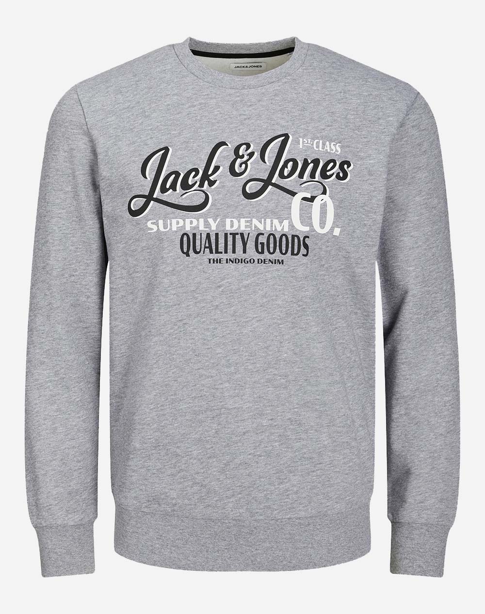 JACK&JONES JJANDY SWEAT CREW NECK JNR 12224171-Flint Stone Gray