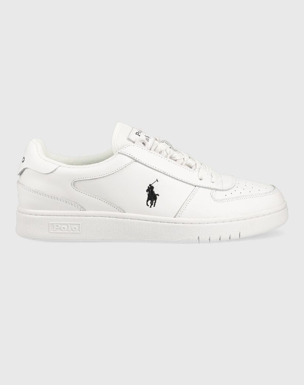 Polo Ralph Lauren heritage court leather sneakers in black with pony logo -  ShopStyle