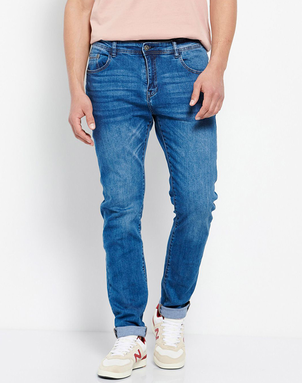 FUNKY BUDDHA Tapered fit τζιν παντελόνι FBM007-070-02-MD JeanBlue