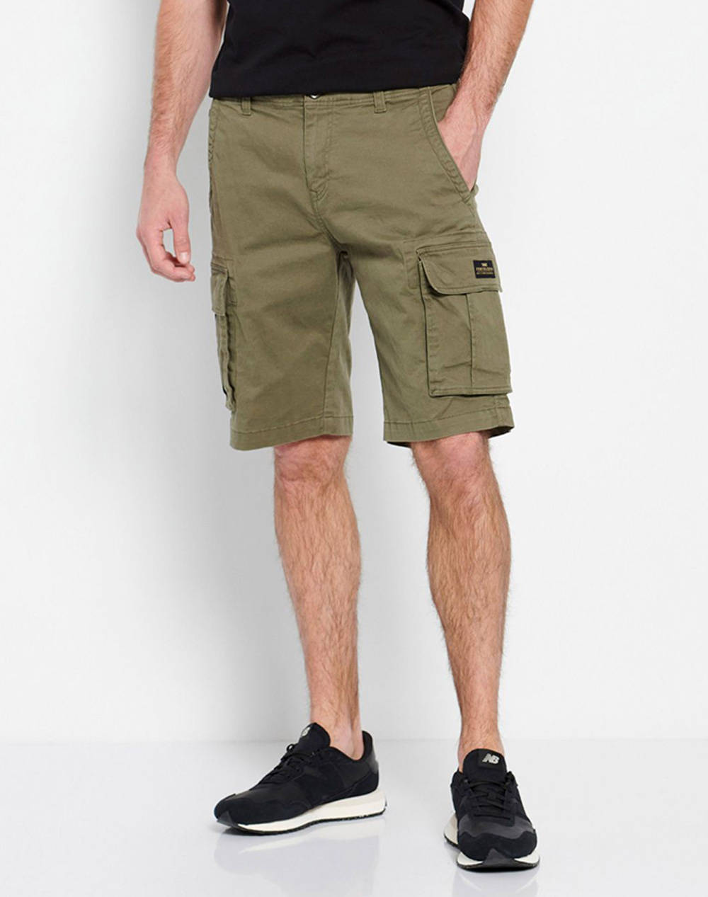 FUNKY BUDDHA Essential cargo βερμούδα FBM007-002-03-KHAKI Khaki