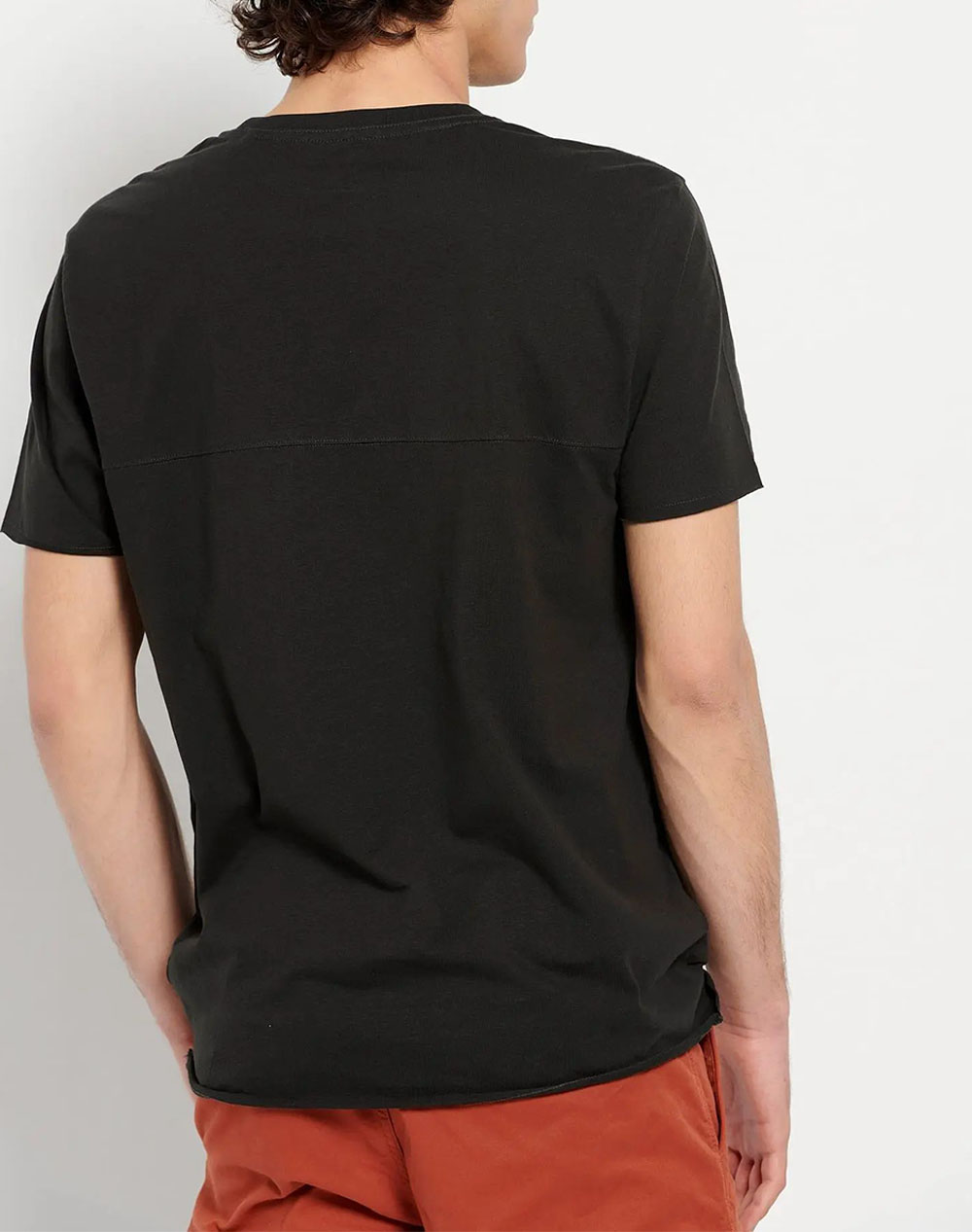 FUNKY BUDDHA Loose fit t-shirt με raw edges