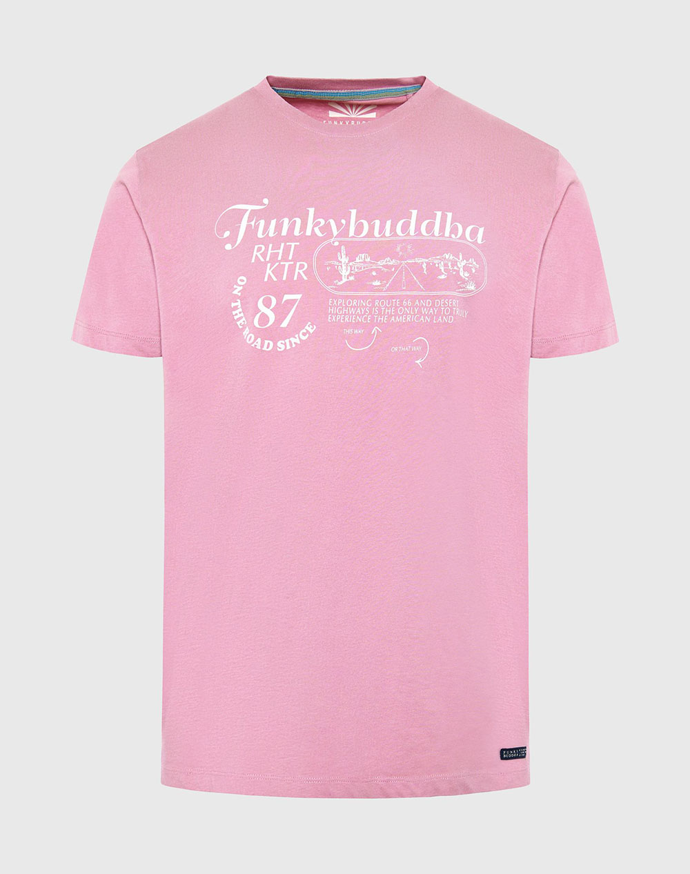 Retro organic cotton printed t-shirt - Pink