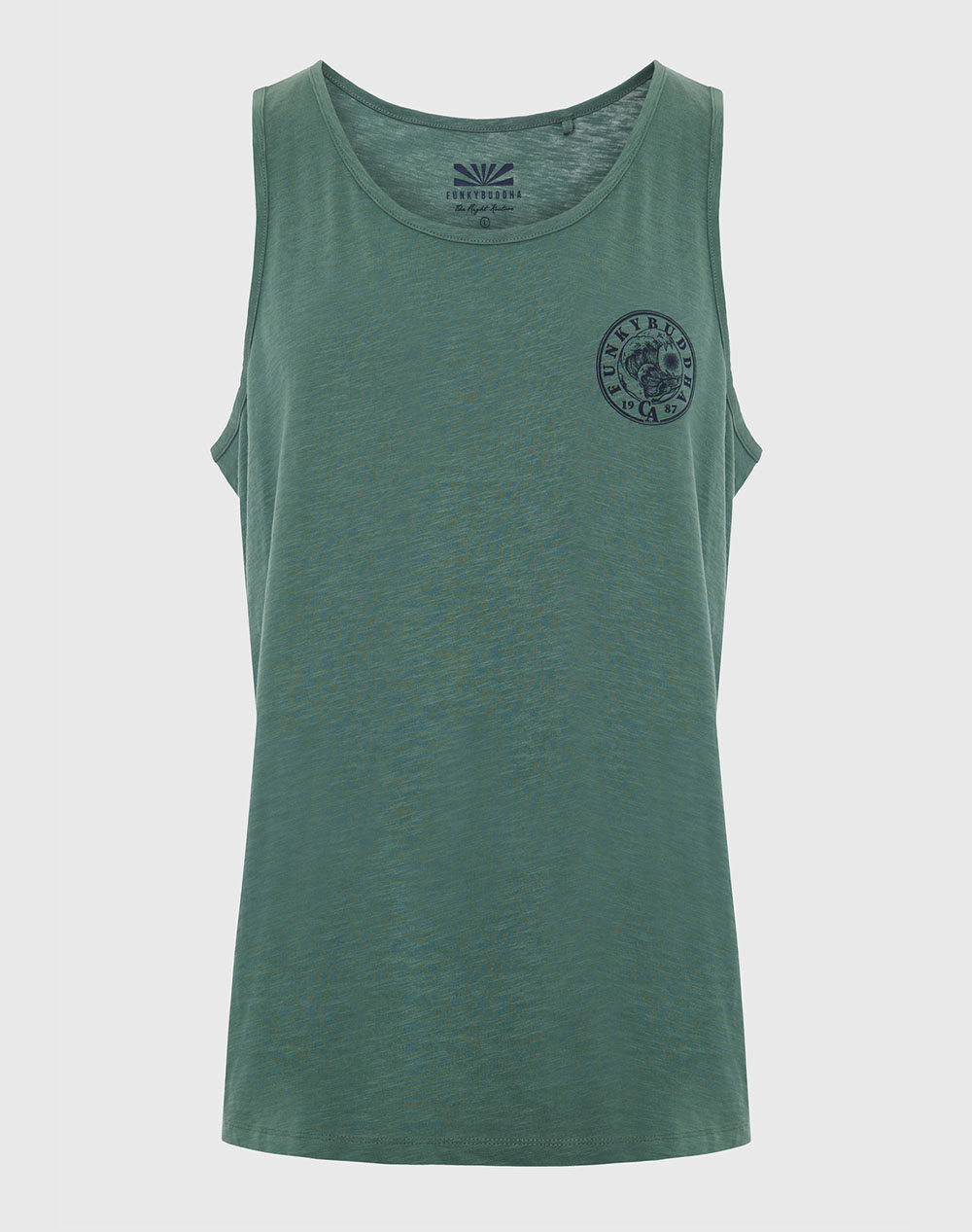 Chest printed mens tank top