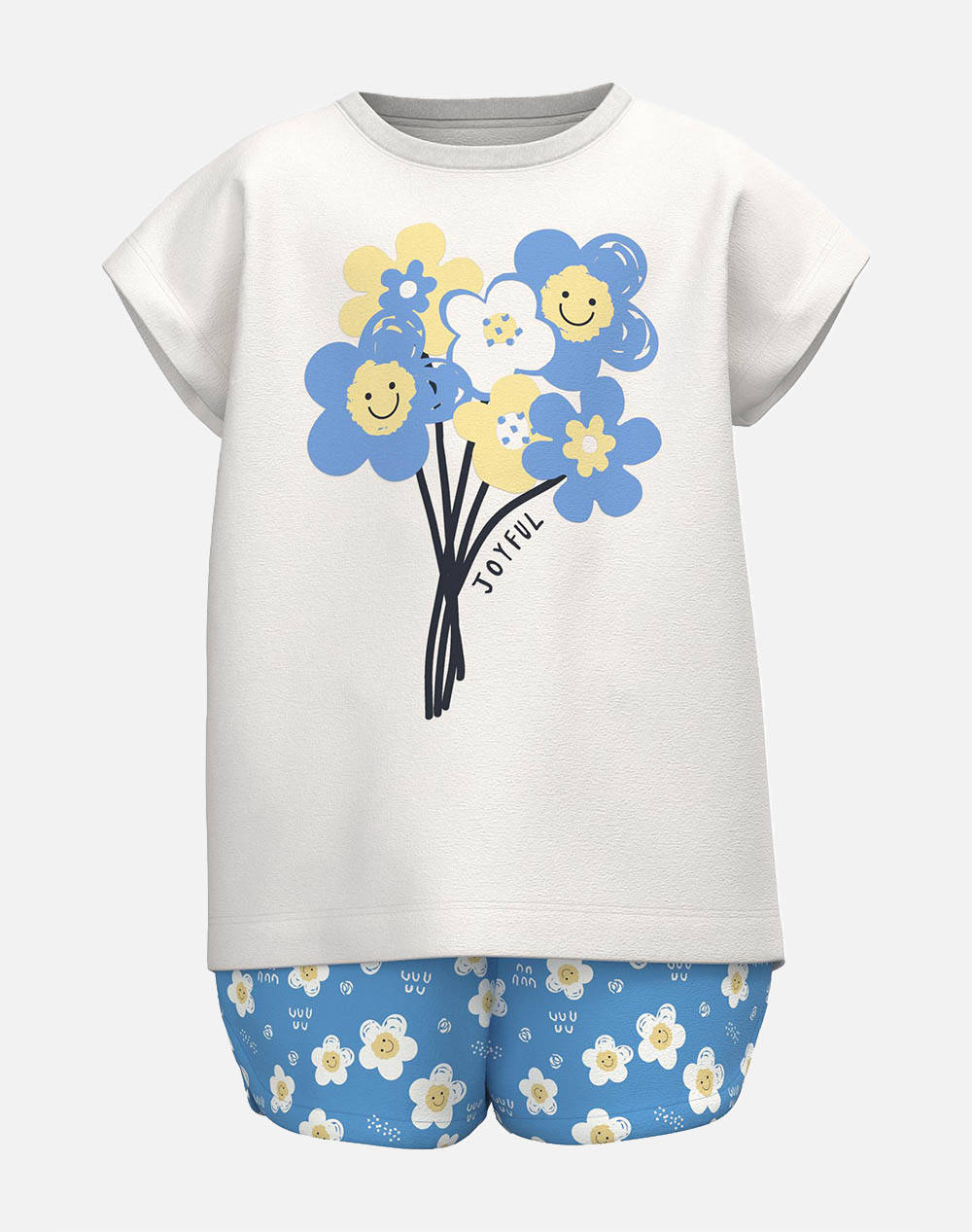 NAME IT NMFVIGEA CAPSL TOP SET F1 13215114-White Alyssum/smileyflower BlueViolet