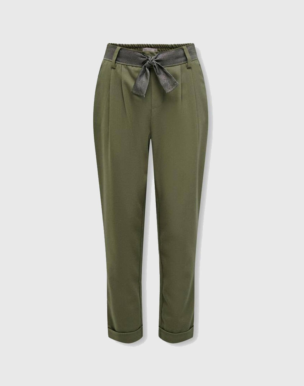 ONLY ONLY KOGRITA LOOSE LYREX BELT PANT PNT 15211386-Aloe Khaki