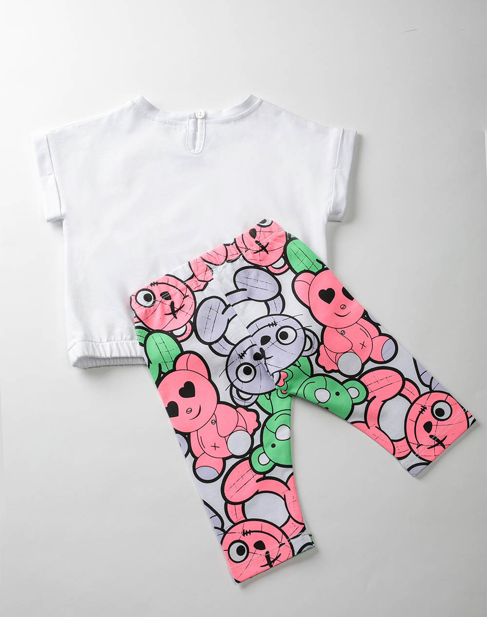 SPRINT SET BABY GIRL WITH LEGGINGS 231-2004-S100 White φωτογραφία