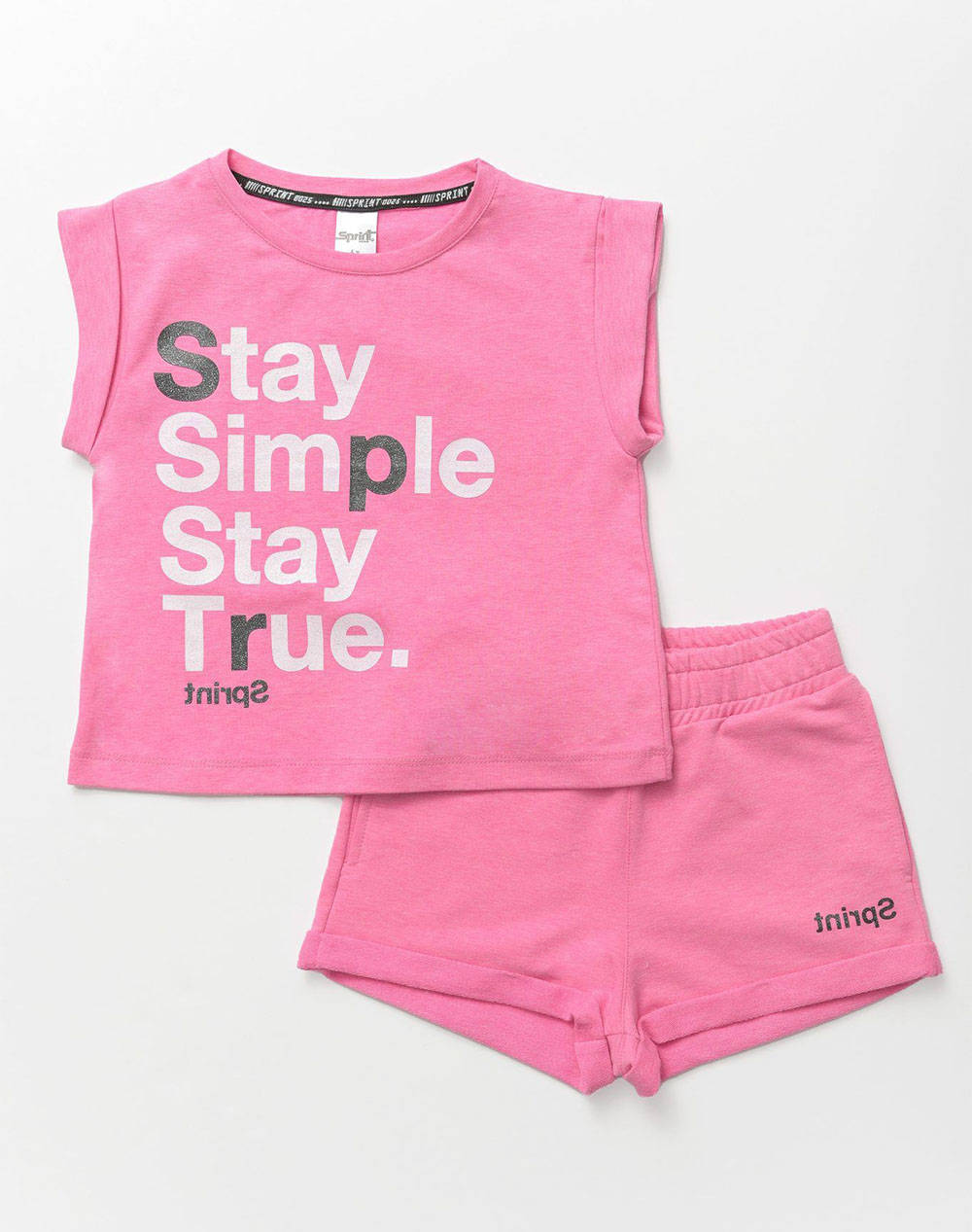 SPRINT SPRINT SET JUNIOR GIRL WITH SHORTS 231-4026-S830 Fuchsia