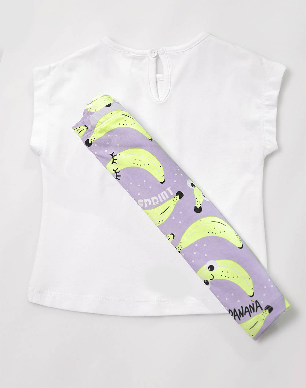 SPRINT SET BABY GIRL WITH LEGGINGS 231-2025-S100 White φωτογραφία