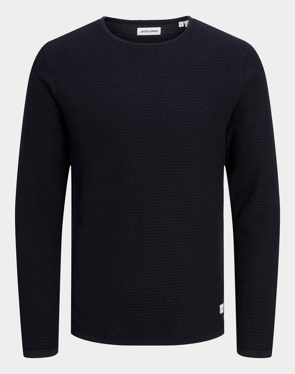 JACK&JONES ΜΠΛΟΥΖΑ JJTHEODOR SPRING KNIT CREW NECK JNR 12224161-Navy Blazer NavyBlue