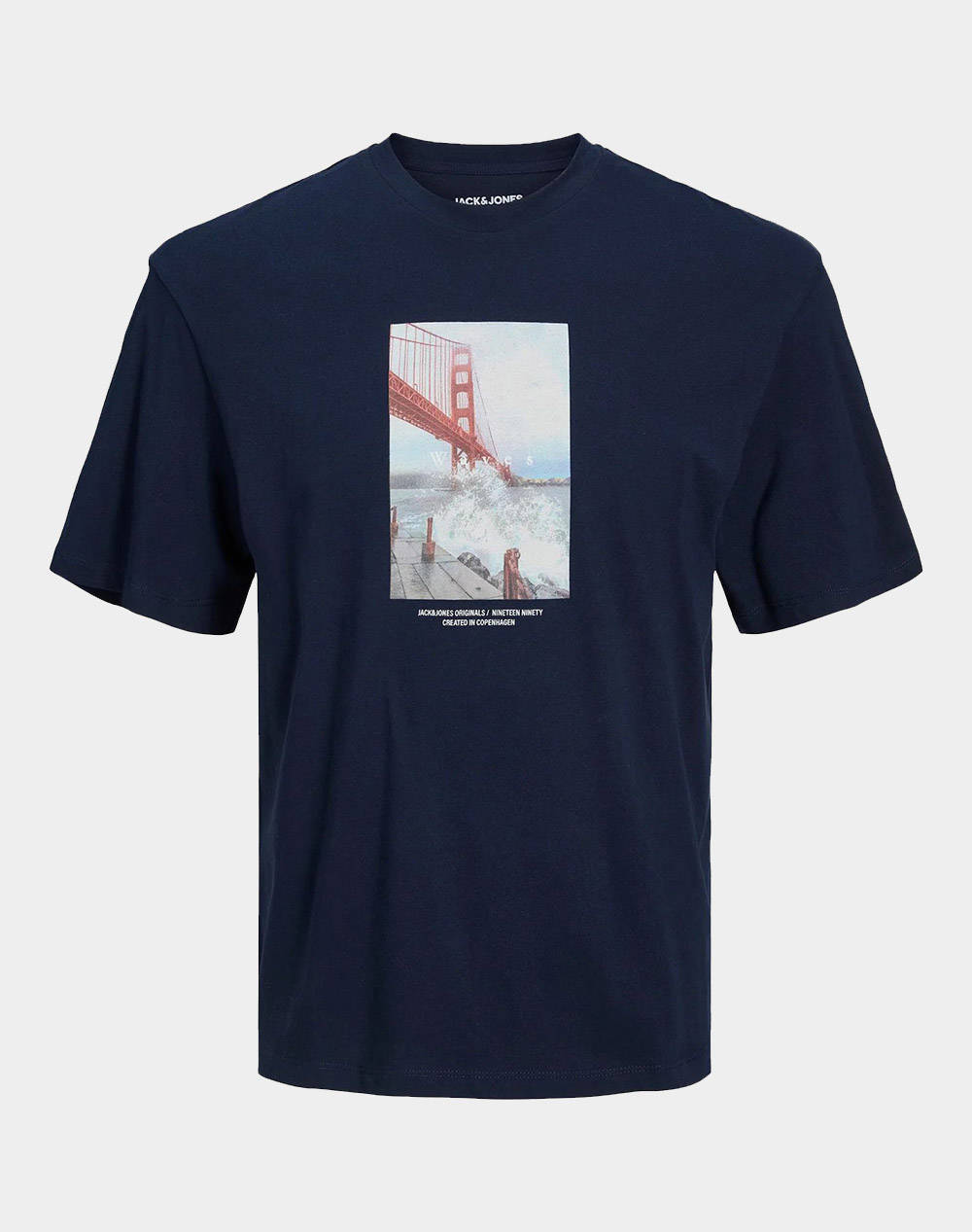 JACK&JONES ΜΠΛΟΥΖΑ JORCOPENHAGEN PHOTO TEE SS CREW NECK JNR 12230626-Navy Blazer DarkBlue