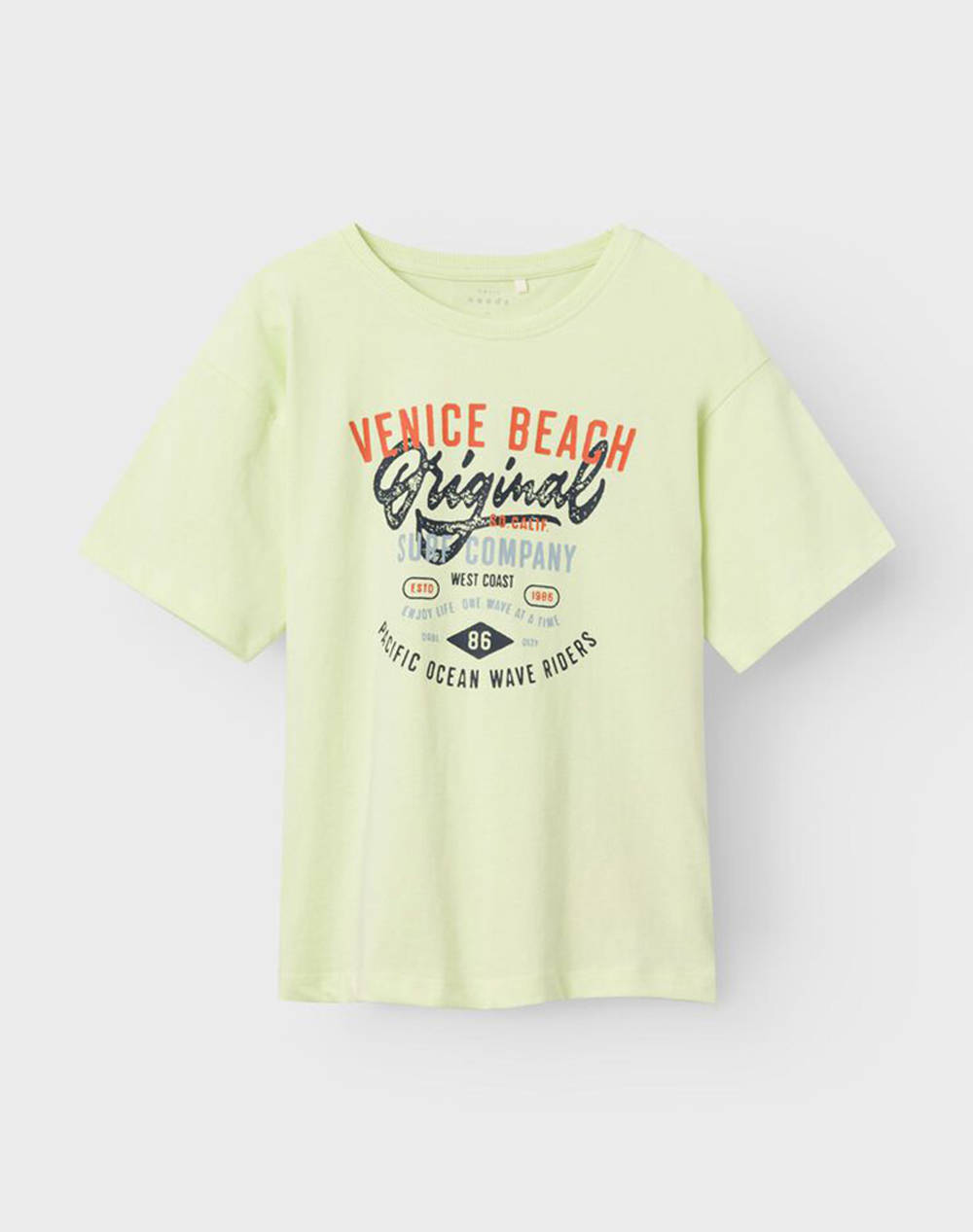 NAME IT NKMVAGNO SS LOOSE TOP F1 13214372-Lime Cream LightGreen