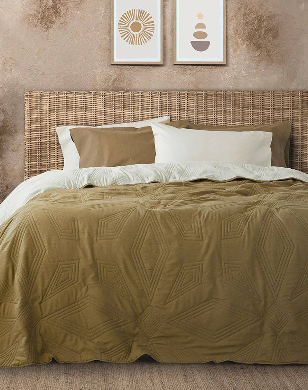 NIMA Κουβερλί Γίγας - Glee Beige / Gold Brown (Διαστάσεις:240x260εκ) N31488