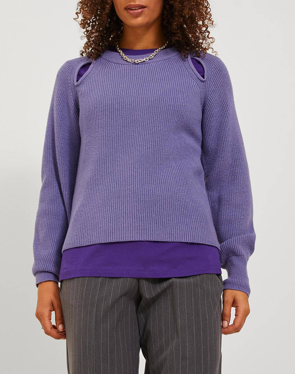 JJXX JXTILDE CREW NECK KNIT 12239230-Twilight Purple Purple 3710AJJXX3300010_XR25486