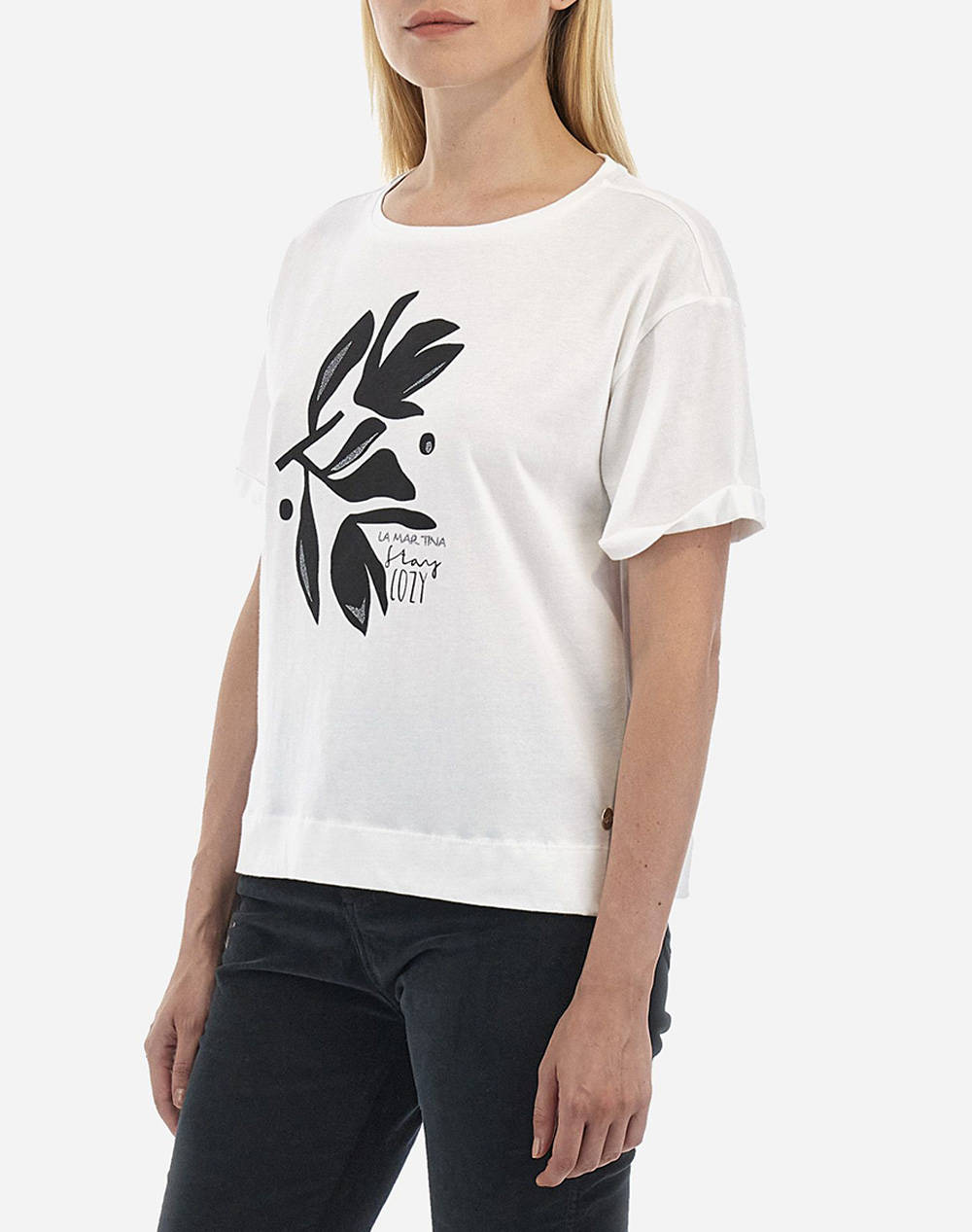 LA MARTINA T-SHIRT WOMAN 3LMWWR301-00002 OffWhite