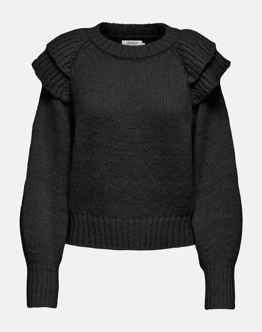 ONLY ONLALICIA RUFFLE KNT 15306941-BLACK Black