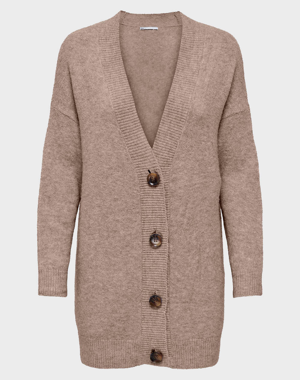 ONLY ONLGABRIEL LIFE CARDIGAN CC KNT 15297178-Mocha MeringueMelange Moccasin