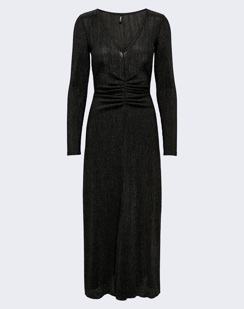 ONLY ONLACE V-NECK SHINE DRESS JRS 15310394-BlackBlack shine Black