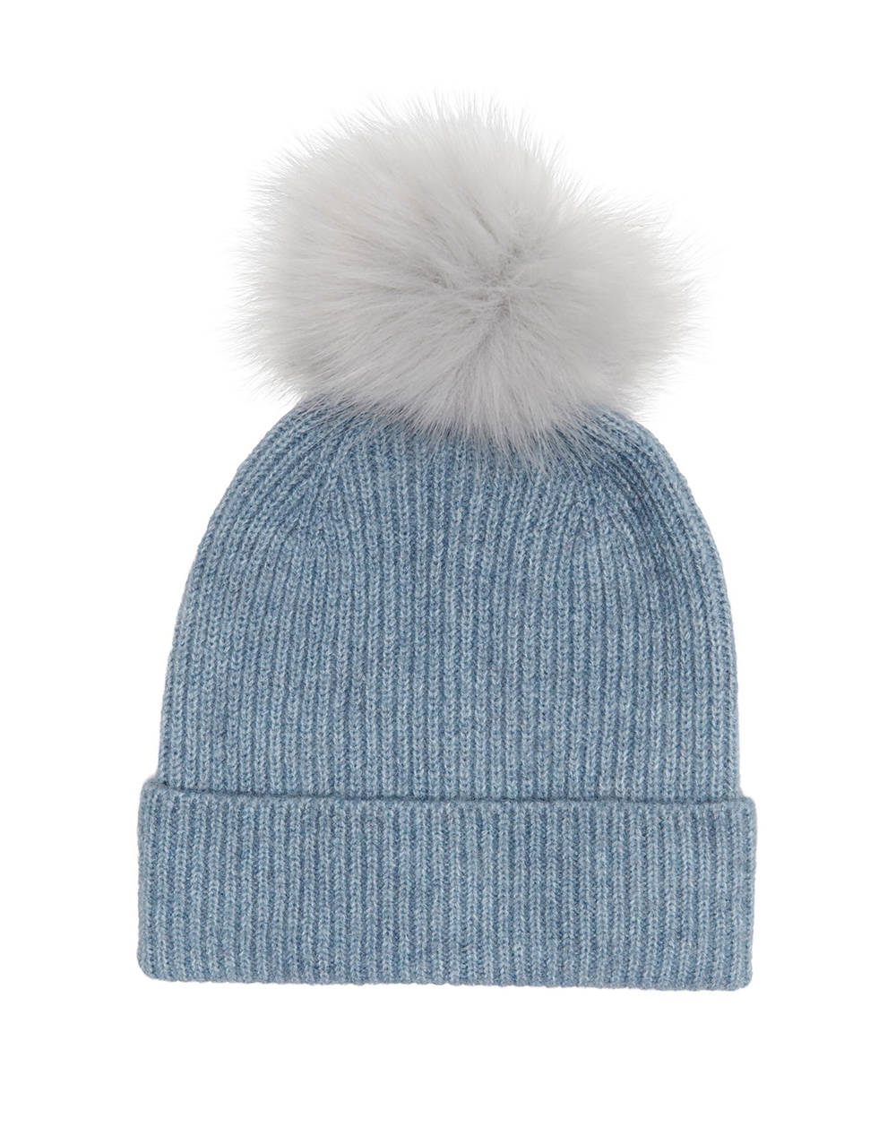 ONLY ONLKENNI LIFE POM POM BEANIE CC 15299023-Windward Blue SteelBlue