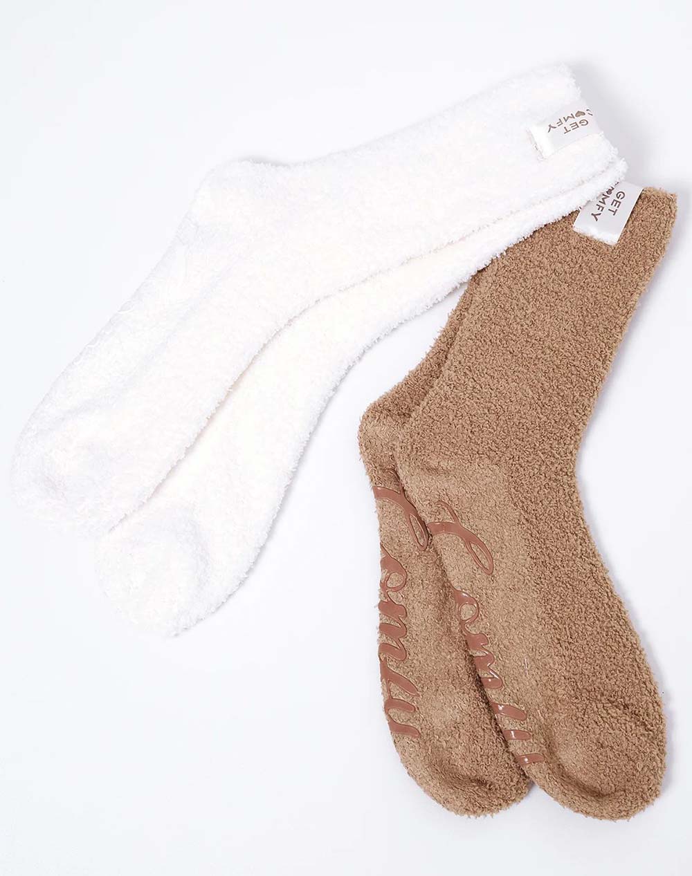 ARUELLE ARUELLE Comfy socks 2-pack latte/ecru 39.01.11.001-TYPOS Ecru