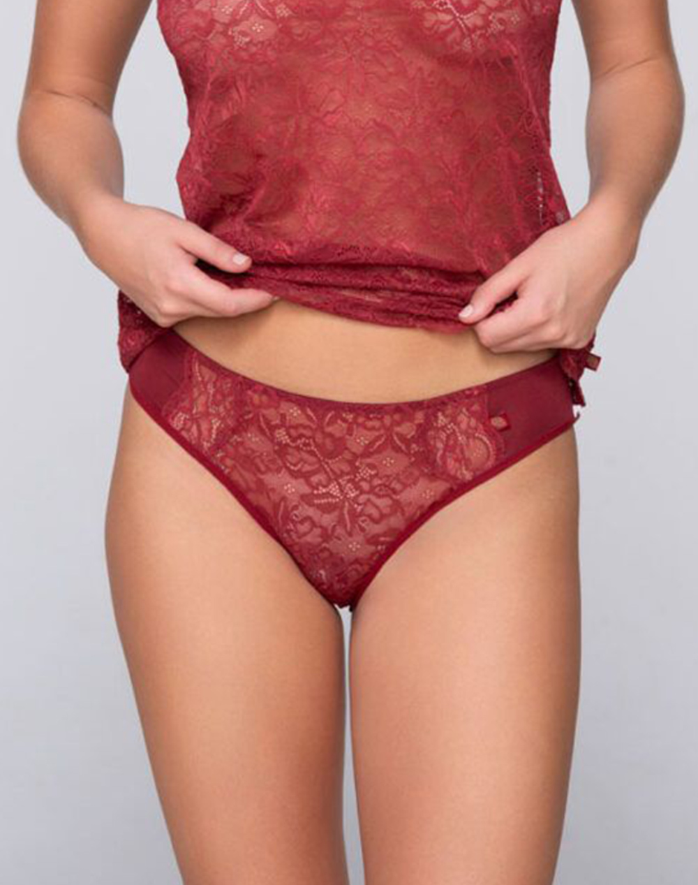 LUNA Micro Touch lace brief 24520-17 Red
