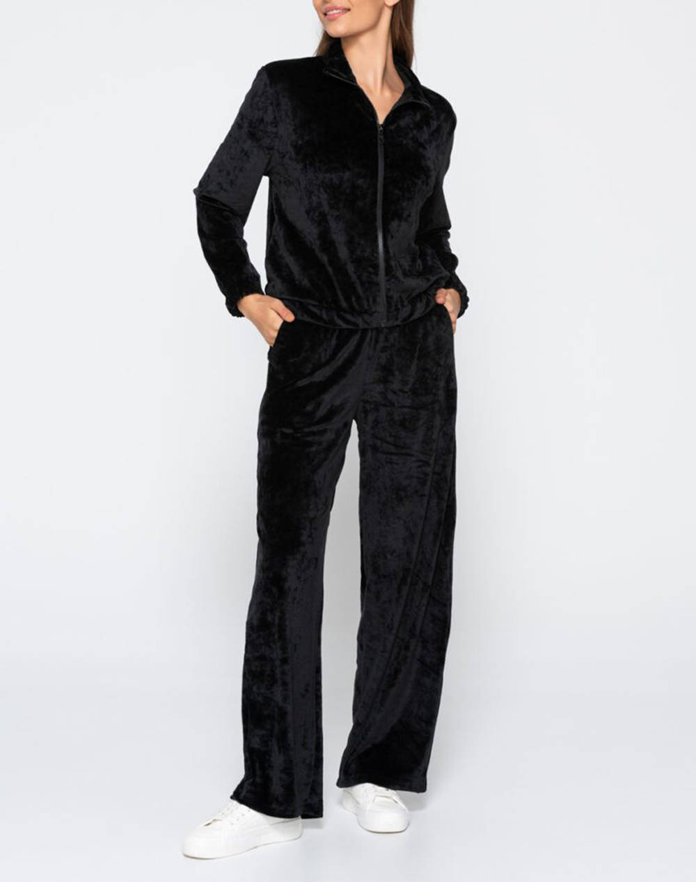 Luna Balanced Wide-Leg Pants 7034-2 Black Γυναικεία ρούχα παντελόνια παντελόνι Φορμας Politikos Shop Πολιτικός
