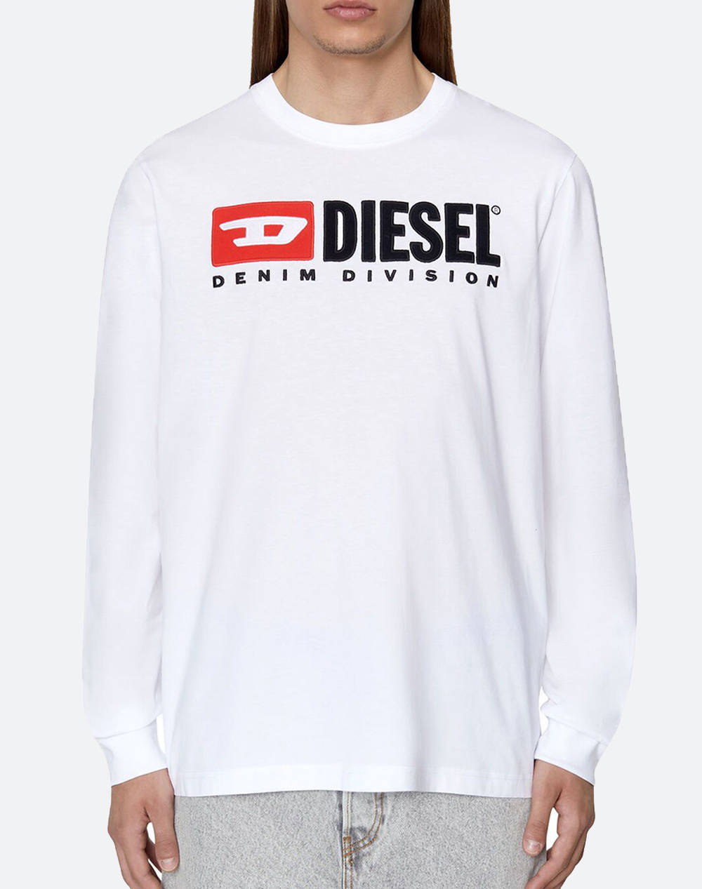 DIESEL T-JUST-DIV T-SHIRT A037680GRAI-100 White