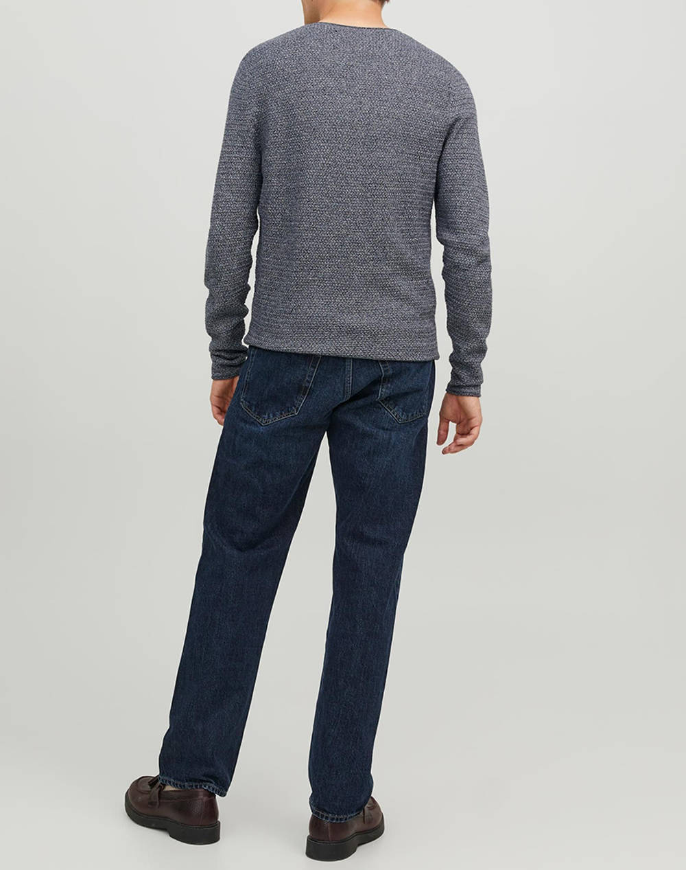JACK&JONES JPRBLUMIGUEL KNIT CREW NECK NOOS 12238557-Maritime Blue SteelBlue φωτογραφία