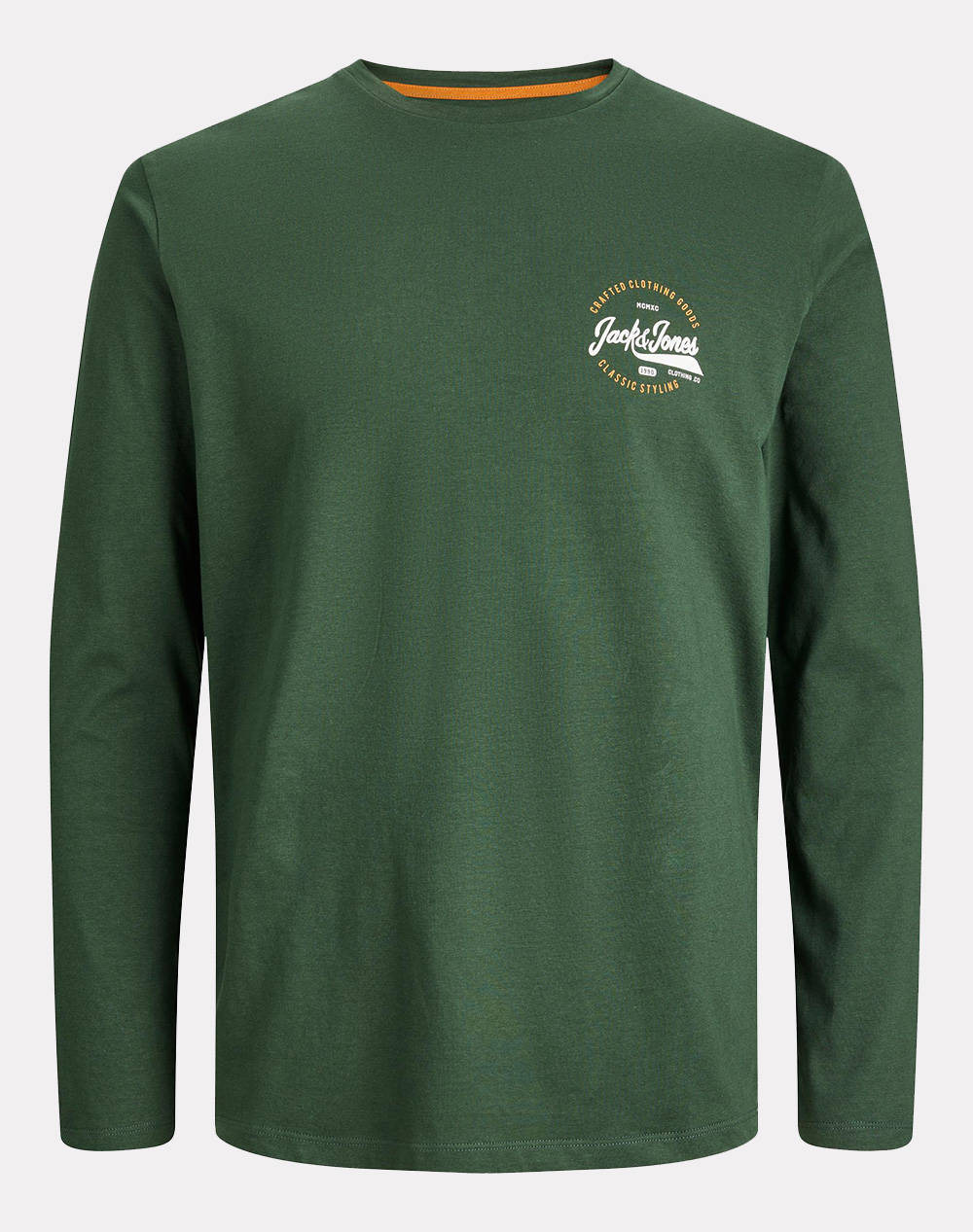 JACK&JONES JJMIKK TEE CREW NECK 12235747-Mountain ViewSmall Green 3720AJACK3400361_XR25566