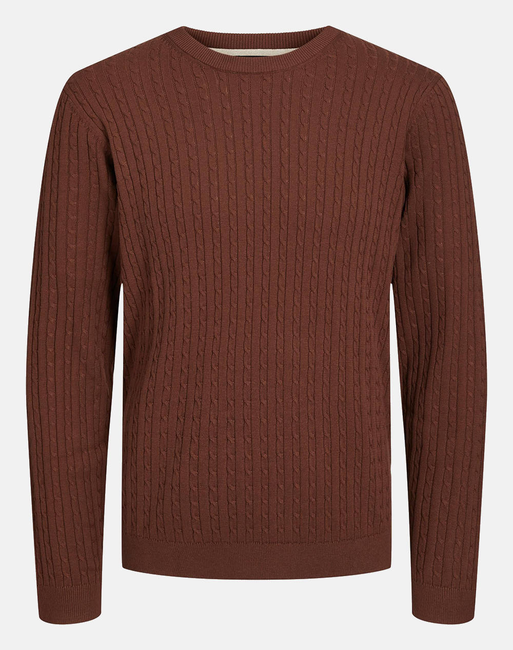 JACK&JONES JPRBLAARTHUR KNIT CREW NECK CH 12247784-Cherry MahoganyCABLE Brown 3720AJACK3400362_XR26499