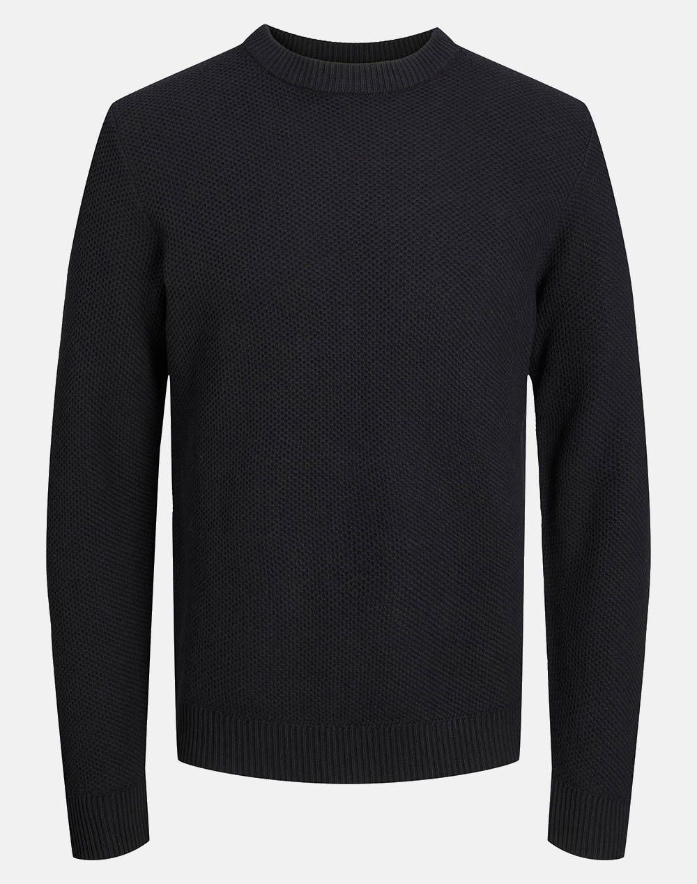 JACK&JONES JORBRODY KNIT CREW NECK BF 12246611-BLACK Black