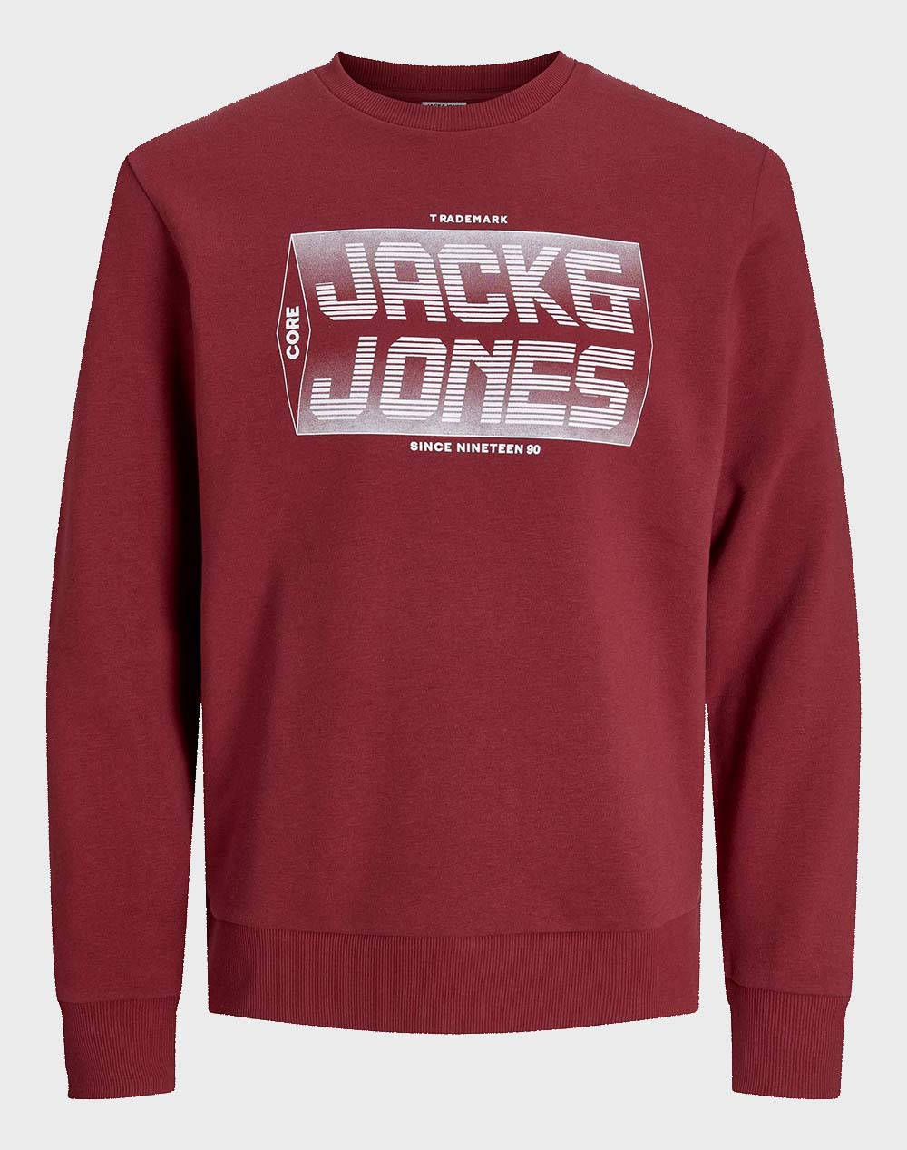 JACK&JONES JCONIGHT SWEAT CREW NECK FST 12243922-Rosewood OrangeRed