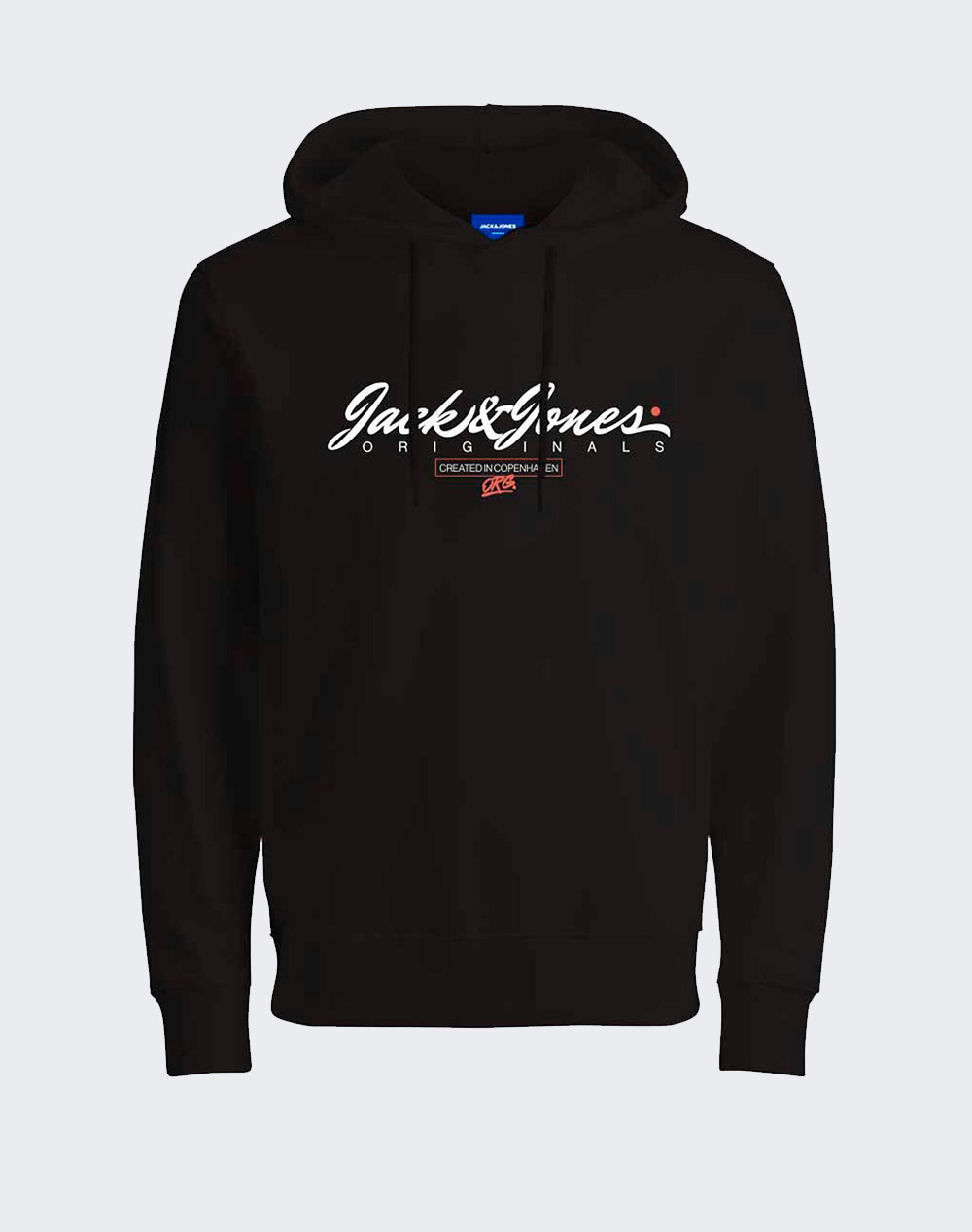 JACK&JONES JORSYMBOL SWEAT HOOD FST 12248905-BLACK Black