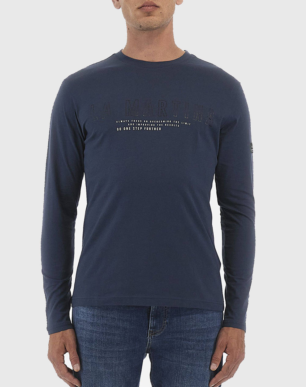 LA MARTINA ΜΠΛΟΥΖΑ T-SHIRT 3LMWMR300-07017 NavyBlue