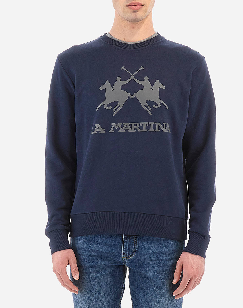 LA MARTINA ΜΠΛΟΥΖΑ ΦΟΥΤΕΡ MAN FLEECE 3LMCCMF01-FP109-07017 NavyBlue