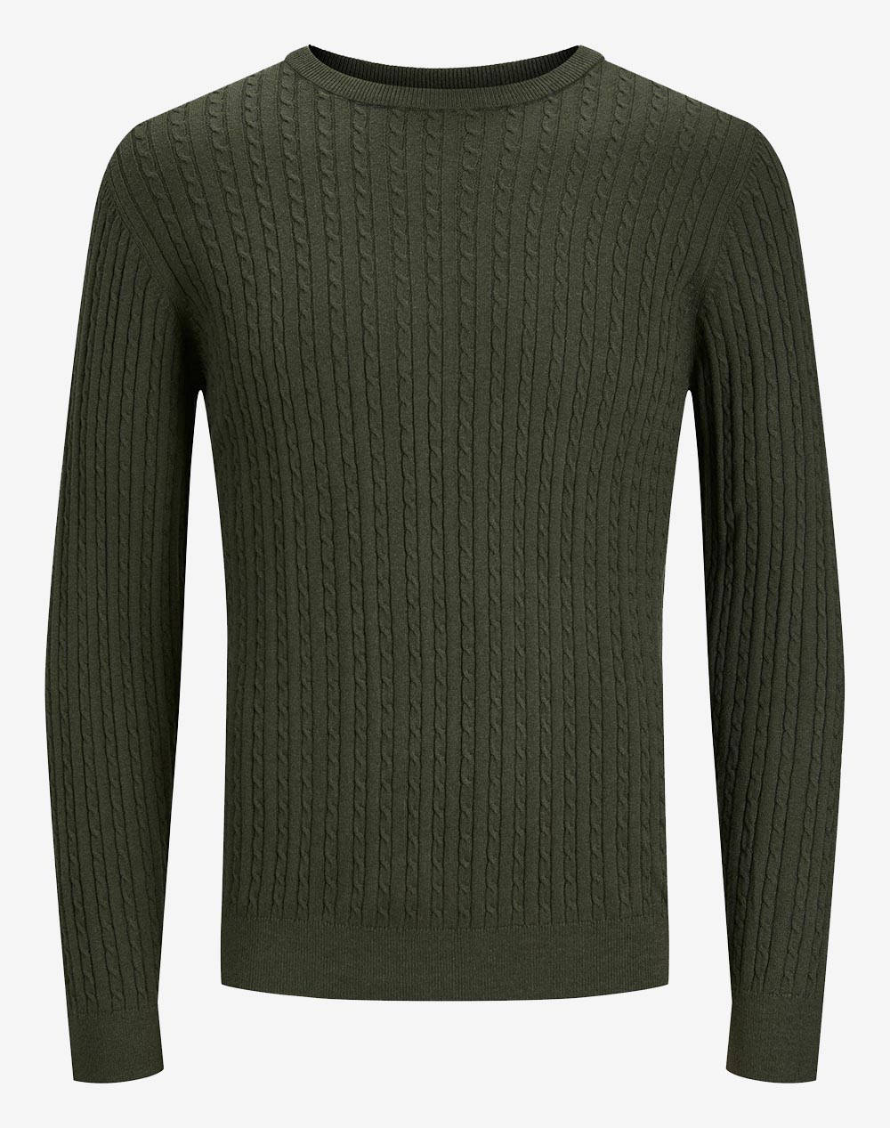 PRODUKT PKTORI BASIC CABLE KNIT 12243198-ROSIN Olive