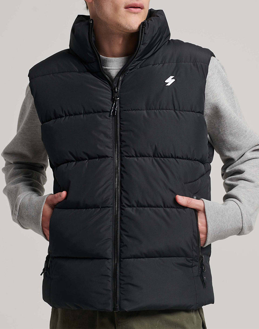 superdry puffer vest mens