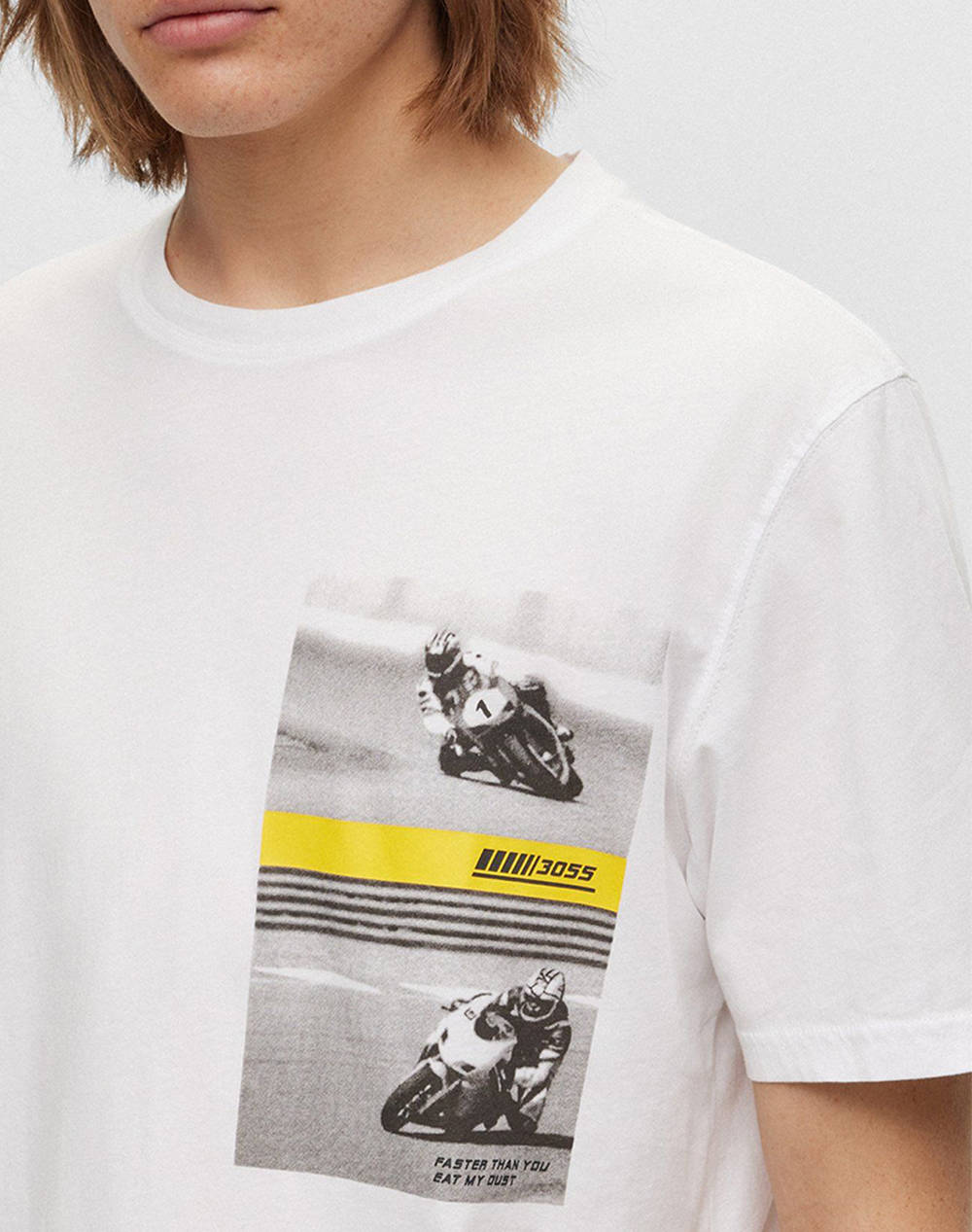 Boss Teemotor 10204207 01 50495741-100 White ανδρικά ρούχα μπλούζες T-Shirt Politikos Shop Πολιτικός